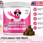 NutriPaw All-Itch & Immunity Dog Treats 120 Chews 300g – Skin & Coat Support, Itching & Scratching Support, Dog Supplement