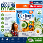 Cooling Eye Pads with Cucumber & Vitamin E – 10 Pack Soothing Under Eye Patches