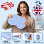 Silicone Shower Foot Scrubber Mat, Portable Wall Mounted Hands Free Back Scrubber, Exfoliating Bath Mat - Image 5
