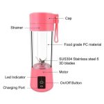 Portable Mini Juicer - Smart Home Essentials USB Rechargeable (Cup Made From Food Grade PC Plastic with Safety Lid) - Image 2