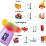 Portable Mini Juicer - Smart Home Essentials USB Rechargeable (Cup Made From Food Grade PC Plastic with Safety Lid) - Image 4