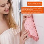 Silicone Shower Foot Scrubber Mat, Portable Wall Mounted Hands Free Back Scrubber, Exfoliating Bath Mat - Image 6