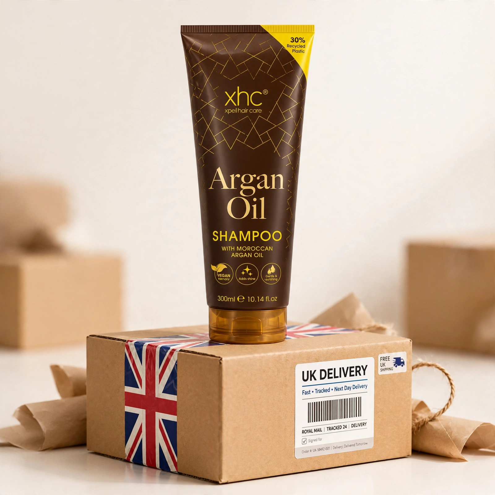 argan_oil_shampoo_uk_delivery (1) XHC Argan Oil Shampoo 300ml – Nourishing Care for Smooth, Shiny & Beautiful Hair - Image 1