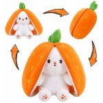 Cute Easter Bunny Plush, Carrot Stuffed Animal That Converts into a Rabbit Doll - Image 3
