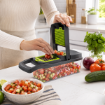 12-in-1 Multifunction Vegetable Chopper & Mandoliner Slicer with Container - Image 3