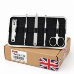 5-Piece Stainless Steel Manicure Set – Portable Nail Care & Grooming Kit for Men & Women