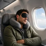Premium Travel Sleep Mask & Ear Plugs Set – Comfortable Eye Mask for Flights, Trains & Rest - Image 2