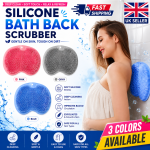 Silicone Shower Foot Scrubber Mat, Portable Wall Mounted Hands Free Back Scrubber, Exfoliating Bath Mat