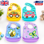 EVA Material Bib with Pocket Soft and Cute Design Bibs for Babies
