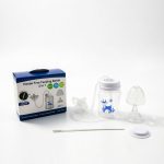 OEM BPA Free PP/LSR Silicone Straight Round 3 in 1 Baby Bottle No Handle Wide Mouth Print 0-12 Months - Image 2