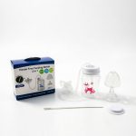 OEM BPA Free PP/LSR Silicone Straight Round 3 in 1 Baby Bottle No Handle Wide Mouth Print 0-12 Months - Image 3