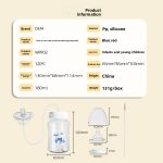 OEM BPA Free PP/LSR Silicone Straight Round 3 in 1 Baby Bottle No Handle Wide Mouth Print 0-12 Months - Image 5