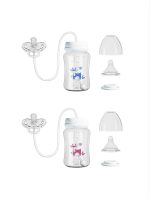 OEM BPA Free PP/LSR Silicone Straight Round 3 in 1 Baby Bottle No Handle Wide Mouth Print 0-12 Months - Image 4