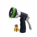 9-Pattern aluminum pistol nozzle with brass hose connector - Image 7